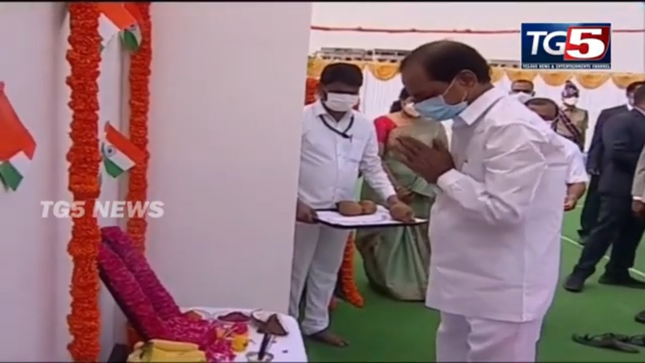CM KCR Flag Hosting on the Occasion of Telangana Formation Day 2 June 2021 | KCR Songs | Tg5 News