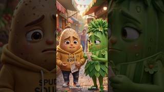 आलू और भिंडी का Breakup 💔 | Sad Cartoon Love Story | 3D Animation #trending #viral
