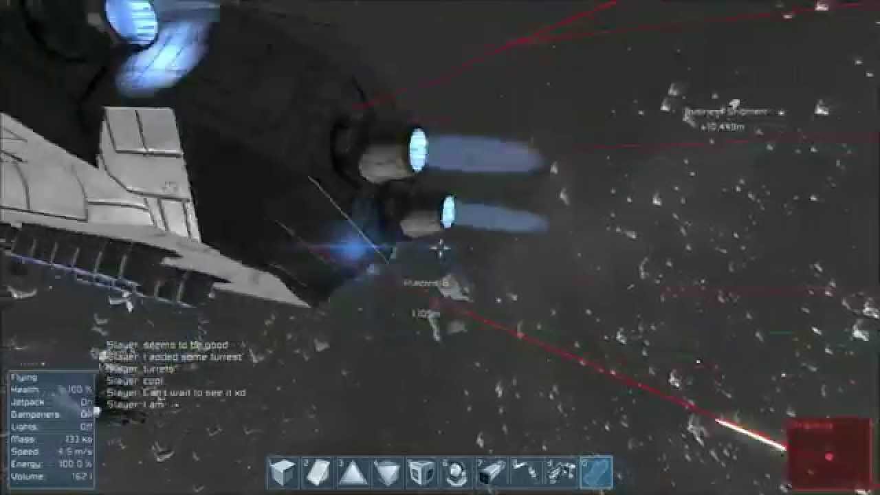 Space engineers #1 'testing capital ship battles... badly' - YouTube