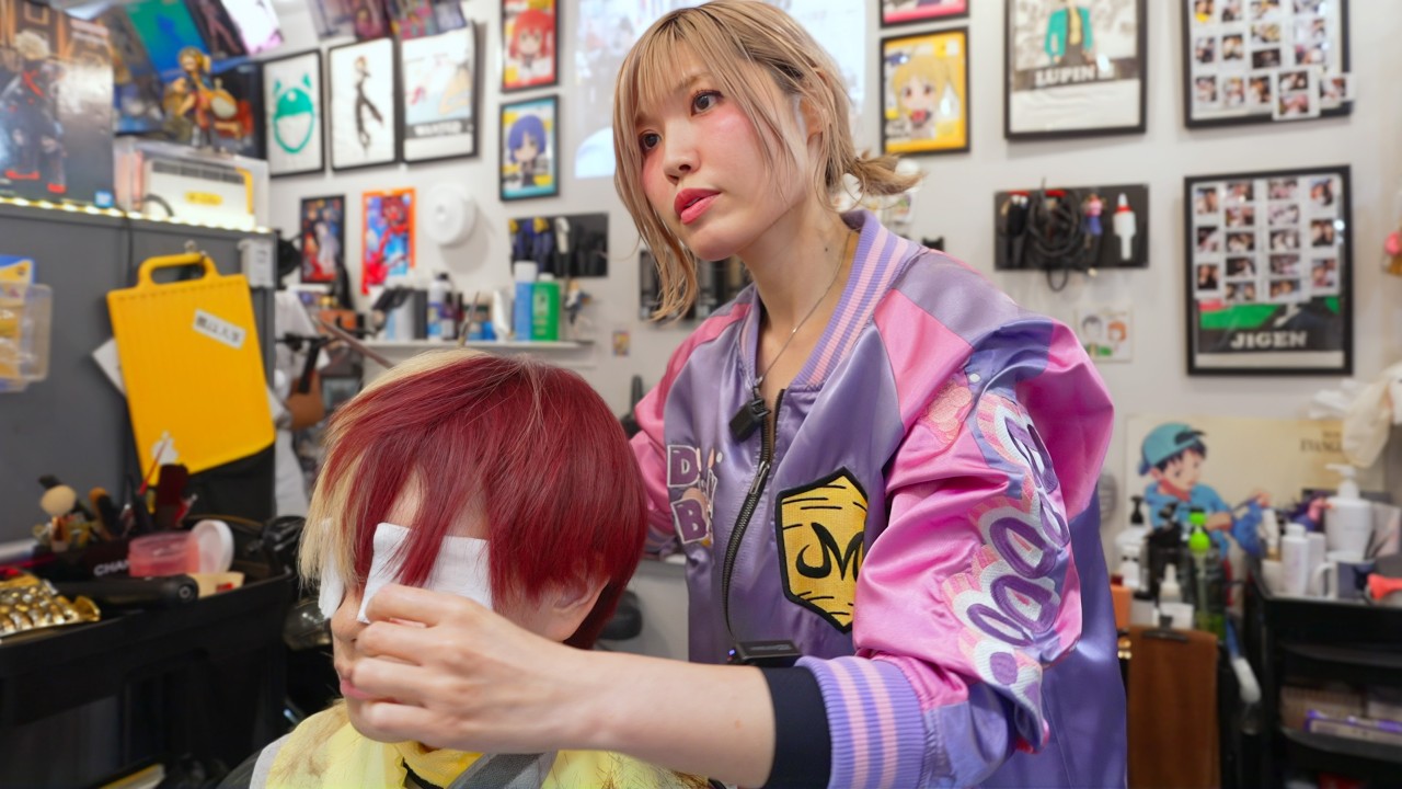 💈(ASMR) He Asked for an Anime Todoroki Haircut – What the Japanese Female Stylist Did Was Perfect