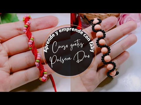 2 hermosas pulseras con abalorios hermosos a la moda