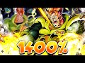 (Dragon Ball Legends) BEST TANK IN THE GAME BUT 1-COMBOING RAGE TRUNKS? 1400% ZENKAI 7 ANDROID 16!