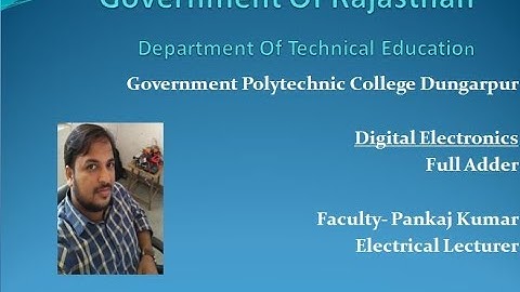 CS 205 Full Adder By Pankaj Kumar GPC Dungarpur