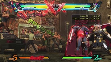 UMVC3 - Taskmaster with sentinel and doctor doom assist combo