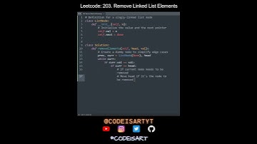 Leetcode 203. Remove Linked List Elements in Python | Python Leetcode | Python Coding Tutorial