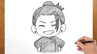 How To Draw Suguru Geto Chibi Step By Step Easy Anime Drawing