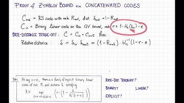 Lecture 7, Video 1: The Zyablov Bound