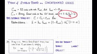 Lecture 7, Video 1: The Zyablov Bound