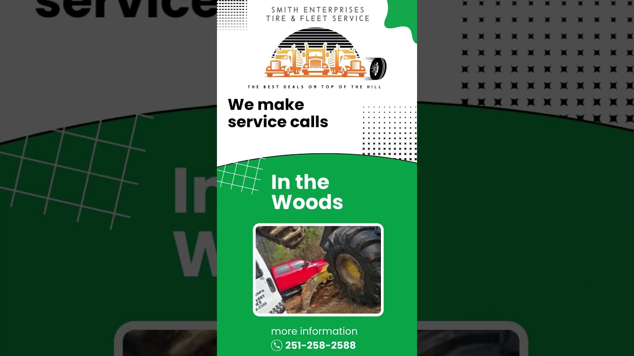 Tire trouble on the job? Our 4 fully equipped service trucks will get you back up & running FAST!