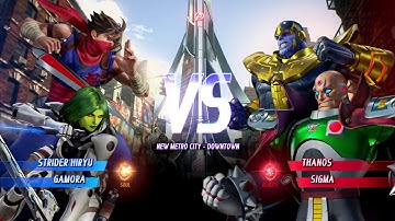 MARVEL VS. CAPCOM: INFINITE Strider Hiryu,Gamora VS CPU Thanos,Sigma Requested Fight