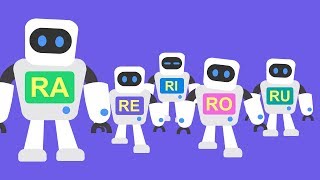 Silabas Ra Re Ri Ro Ru. Silabas Simples. Vídeo Educativo