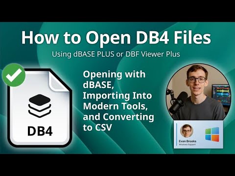 DB4 File Tutorial: Opening dBASE IV Database Files
