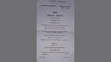 B.A / U.G Sem-1 (2023-27) - Environmental studies। EVS । (VAC-1) Group-A । 2024