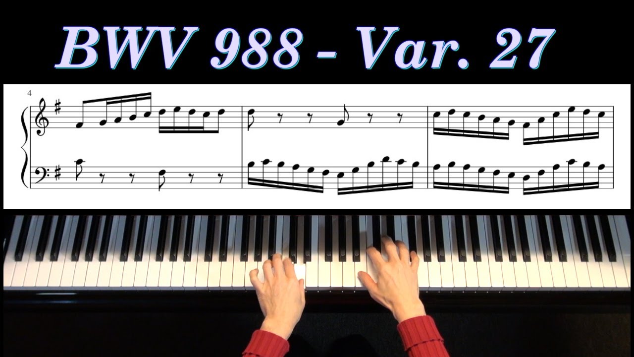 J.S. Bach, BWV 988-Var.27, Goldberg Variations (Sheet Music 楽譜