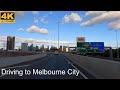 Driving west gate bridge  bolte bridge  melbourne city  4k u.