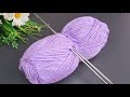 Kolay İki Şiş Örgü Yelek Model Desen 💜#knitting #crochet #handmade #flower #diy #keşfet