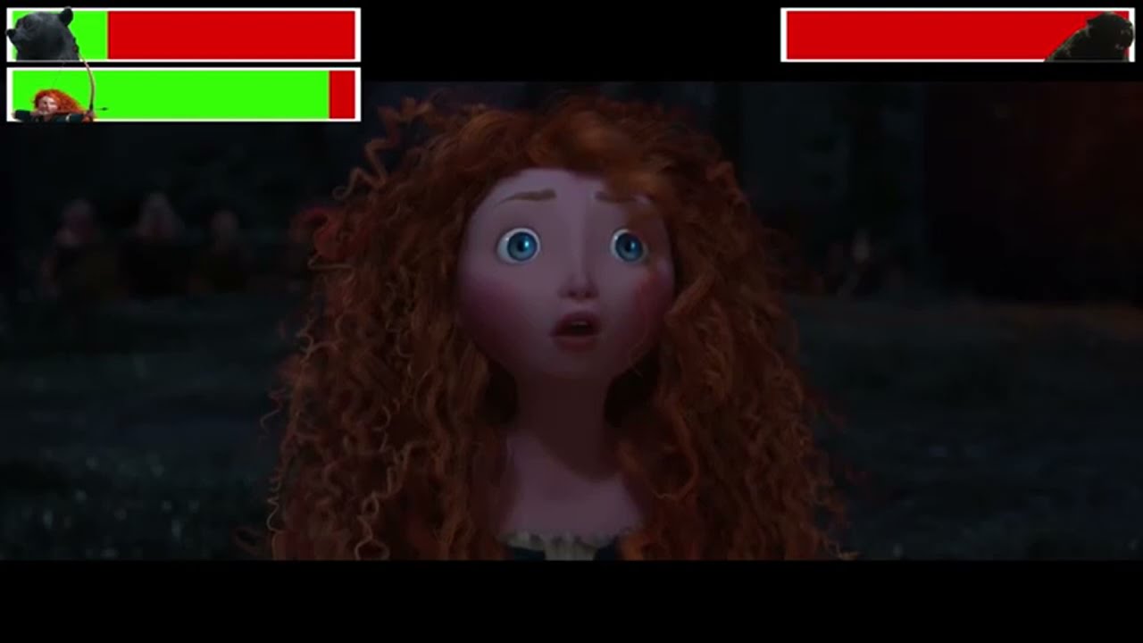 Brave (2012) Final Battle with healthbars (Edited By 