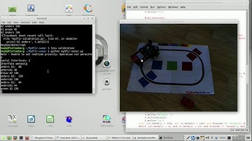 fischertechnik driving robot Mydfir episode 18 : Diagnose, calibration, Python, lamps, buzzer, weird