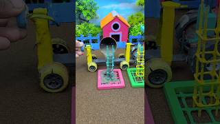 😱 Real Working Mini Tractor Making Cement Pillar | Amazing DIY Construction Machine 🚜 #shorts