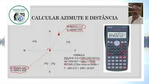 Como calcular Azimute e Distância (DEIXE O SEU COMENTÁRIO)