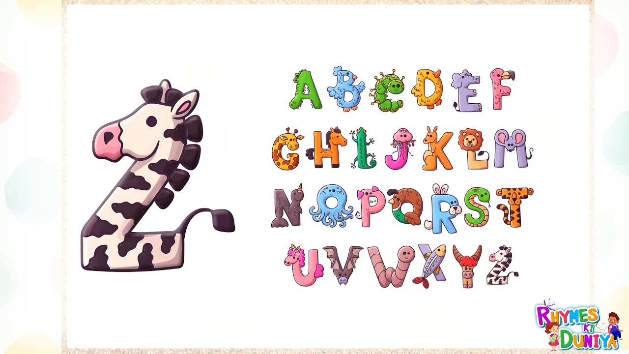 Alphabets, ABCD, kids rhymes, A for apple B for ball, A to Z kids learn ...