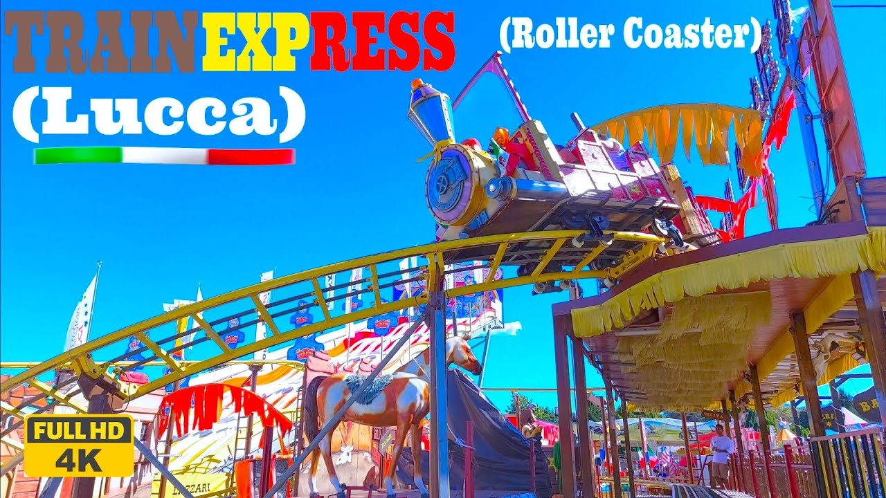 Settembre Lucchese TRAIN EXPRESS 🇮🇹 Lunapark | Giostre 2022 [4K] Toscana