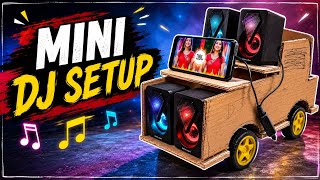 🔥 DIY Mini DJ Setup | Amazing Cardboard DJ Truck With Music System 🎵