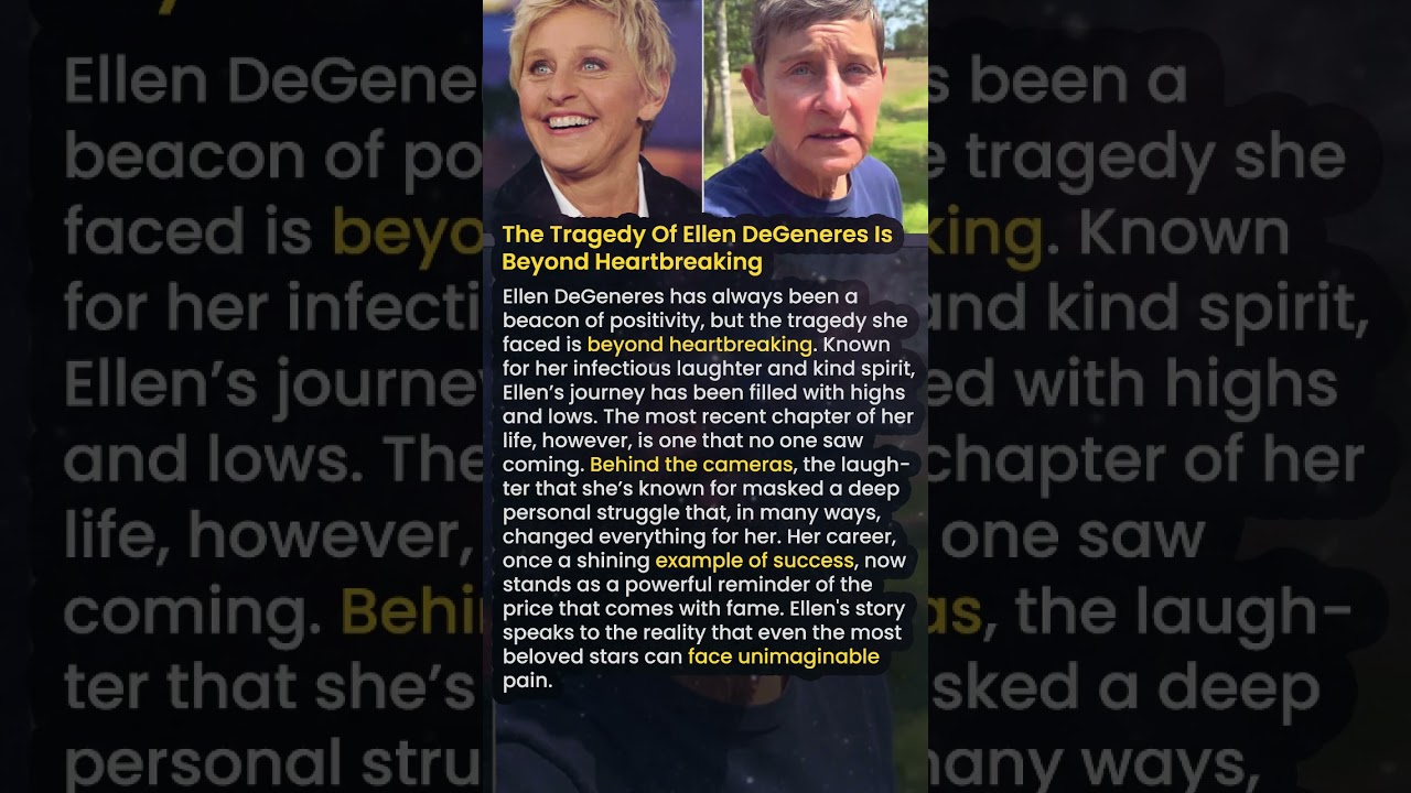 The Tragedy Of Ellen DeGeneres Is Beyond Heartbreaking 