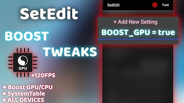 Boost CPU/GPU Performance | SetEdit Tweaks +90FPS - No Root