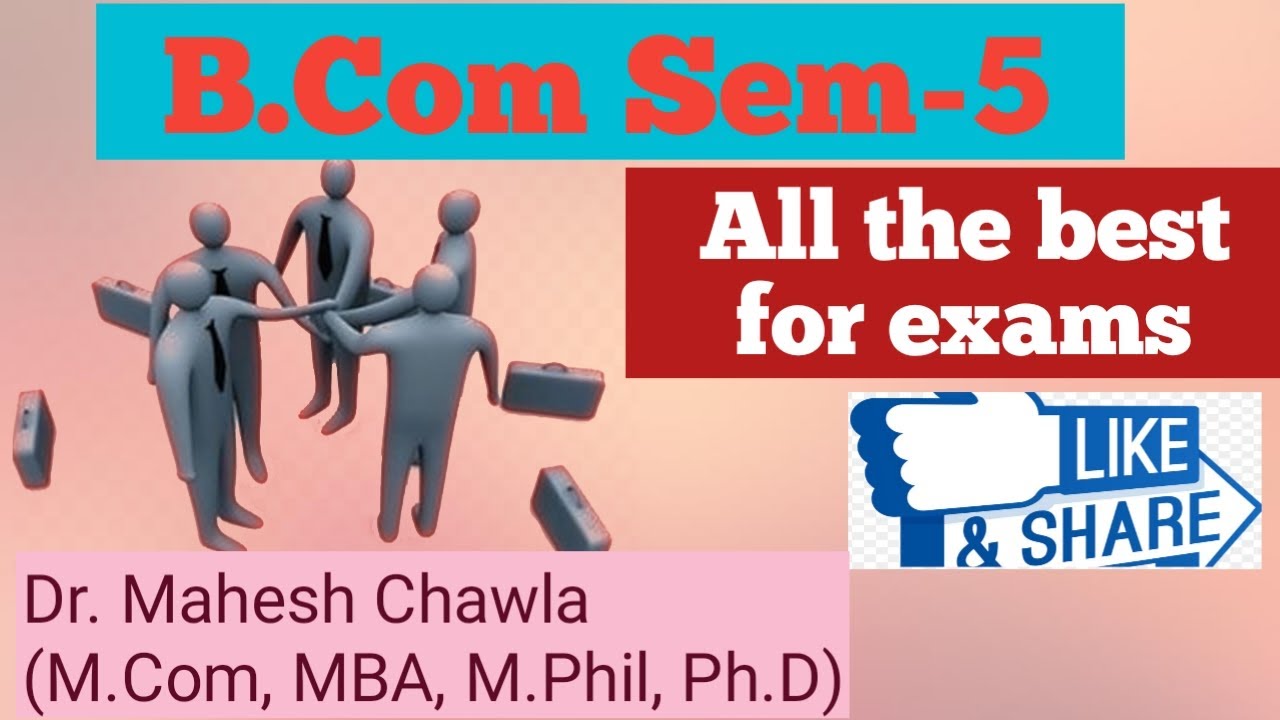 B.Com Sem-5 students ll Revision for exams - YouTube
