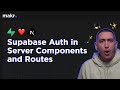 Supabase auth in nextjs 13 server components and route handlers