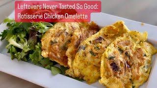 Transforming Leftovers: Turn Your Rotisserie Chicken into a Delicious Omelette! #shortvideo #food