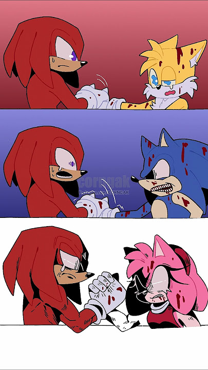 Knakels and tails and amy and shin sonic 😭😭 (The Sonic Tapes Animation) #shorts