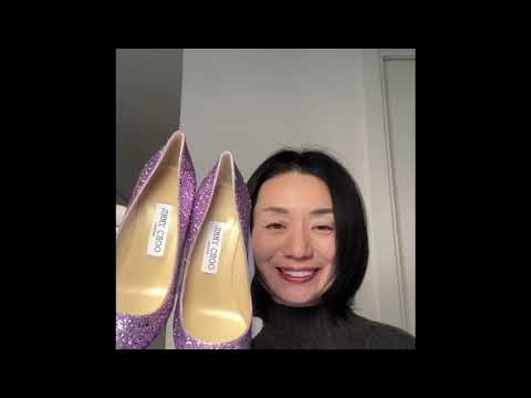 第796回 JIMMY CHOO AGNES85 COARSE GLITTER PUMPS - YouTube