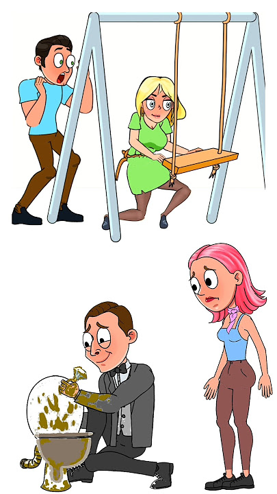 Why she push him and toilet🤮🚽 ring 💍 #impossibledate #gameplay #shorts #mytom2 #gaming