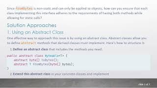 How to Achieve a Static Method from a Non-Static Interface Method in Java