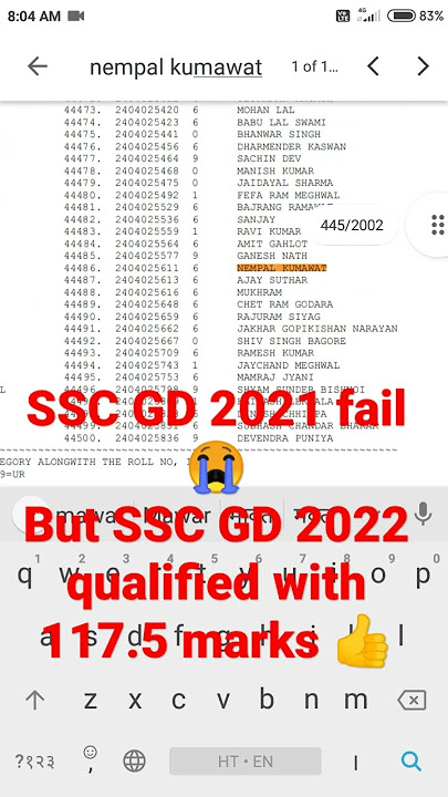 SSC GD result 2022🎉🎉#ssc #sscexam #sscgd #result #sad #sadstatus #success #subscribe #viral #fail