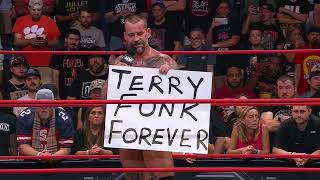 EXCLUSIVE CM Punk pays tribute to his hero, Terry Funk | 8/26/23, AEW Collision