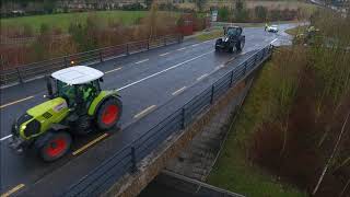 Dublin2Mayo Charity Tractor Run 2018 - Passing Through Coralstown (HD)