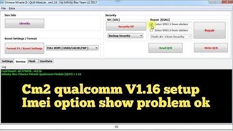 cm2 qlm imei option not show solution