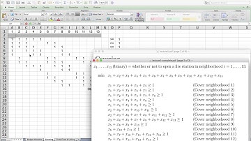 Integer Programming: Set Covering with Excel Solver