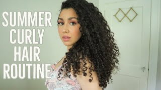 3b/3c Summer Curly Hair Routine! (Humidity Proof Gel!)