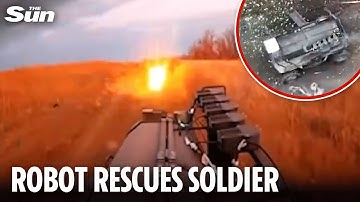 Ukrainian soldier rescued by ROBOT after 33 days trapped behind Russian lines