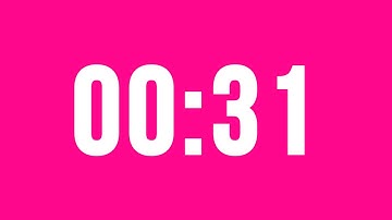 31 Second Countdown Timer No Music With Alarm Clock At The End