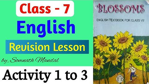WBBSE Class 7 English Revision Lesson Activity Solve 1 to 3 page 1.