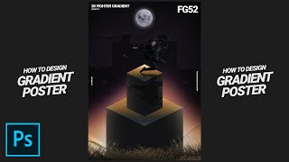 3D Fighter Gradient Poster (SpeedArt) - Tutorial Photoshop CC 2021