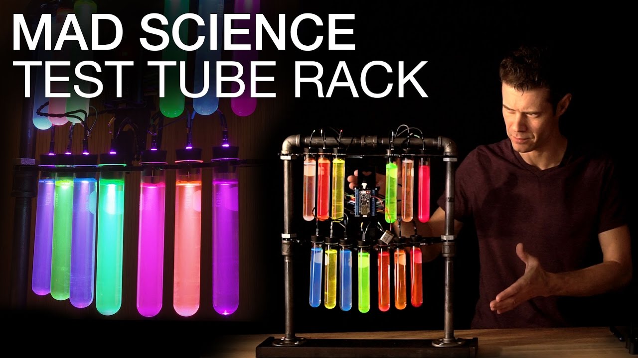 John Park's Mad Science Test Tube Rack @adafruit @johnedgarpark #Halloween  #adafruit - YouTube