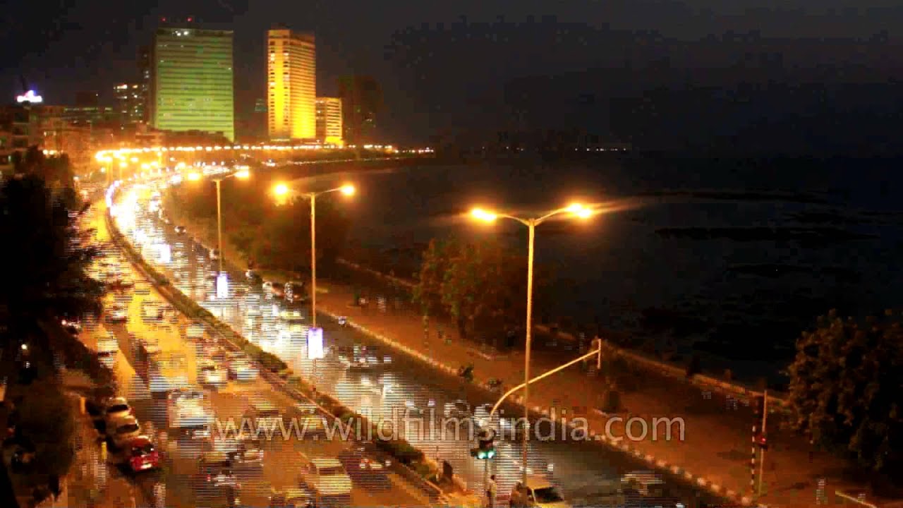 Mumbai time lapse at Marine drive, from day to night YouTube