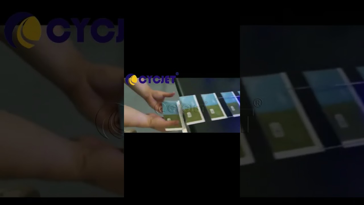 How to Print Bar Code on Plastic Packaging Bag by CYCJET UV High-resolution Inkjet Printing Machine