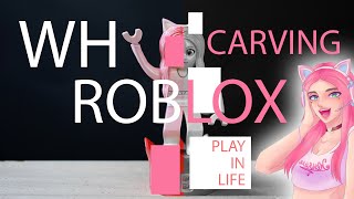 Carving and crafting a skin from ROBLOX! Carved statuette with your own hands.